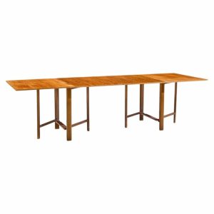 Bruno Mathsson Style Maria Mid Century Danish Teak Expanding Dining Table