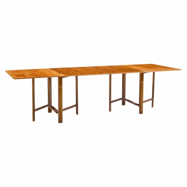 bruno mathsson style maria mid century danish teak expanding dining table