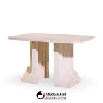 Carlo Scarpa Style Mid Century Italian Travertine Table