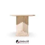 Carlo Scarpa Style Mid Century Italian Travertine Table