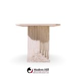 Carlo Scarpa Style Mid Century Italian Travertine Table