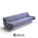 charles hollis jones mid century waterfall bear lucite base sofa