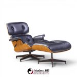 Charles and Ray Eames for Herman Miller Mid Century Eames Walnut Lounge Chairs - Pair with Ottoman