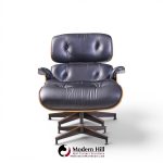Charles and Ray Eames for Herman Miller Mid Century Eames Walnut Lounge Chairs - Pair with Ottoman