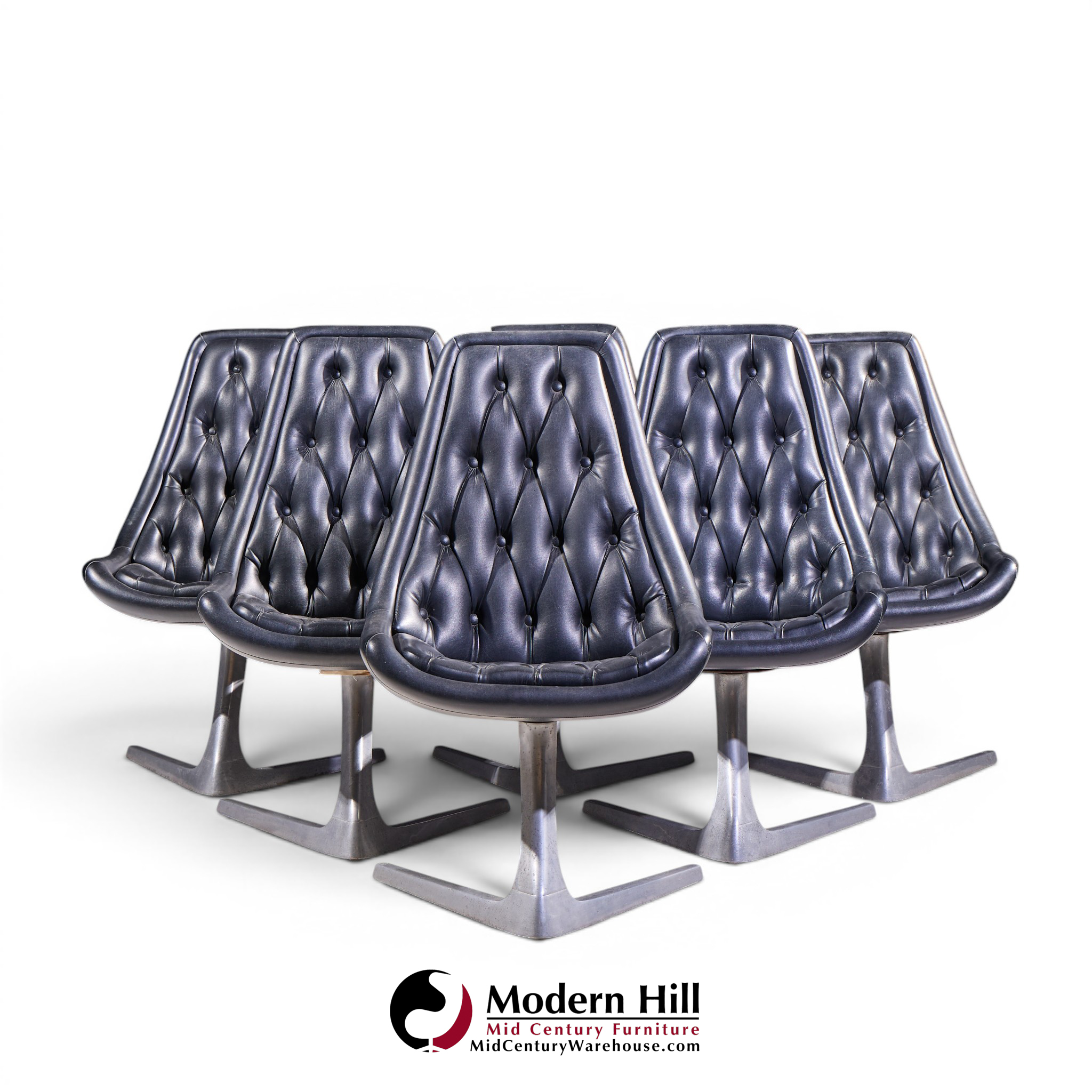 Chromcraft Star Trek Mid Century Chairs - Set of 6