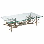 Daniel Gluck Mid Century Sculptural Bronze Coffee Table