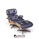 Charles and Ray Eames for Herman Miller Mid Century Eames Walnut Lounge Chairs - Pair with Ottoman