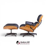 Charles and Ray Eames for Herman Miller Mid Century Eames Walnut Lounge Chairs - Pair with Ottoman