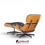 Charles and Ray Eames for Herman Miller Mid Century Eames Walnut Lounge Chair with Ottoman