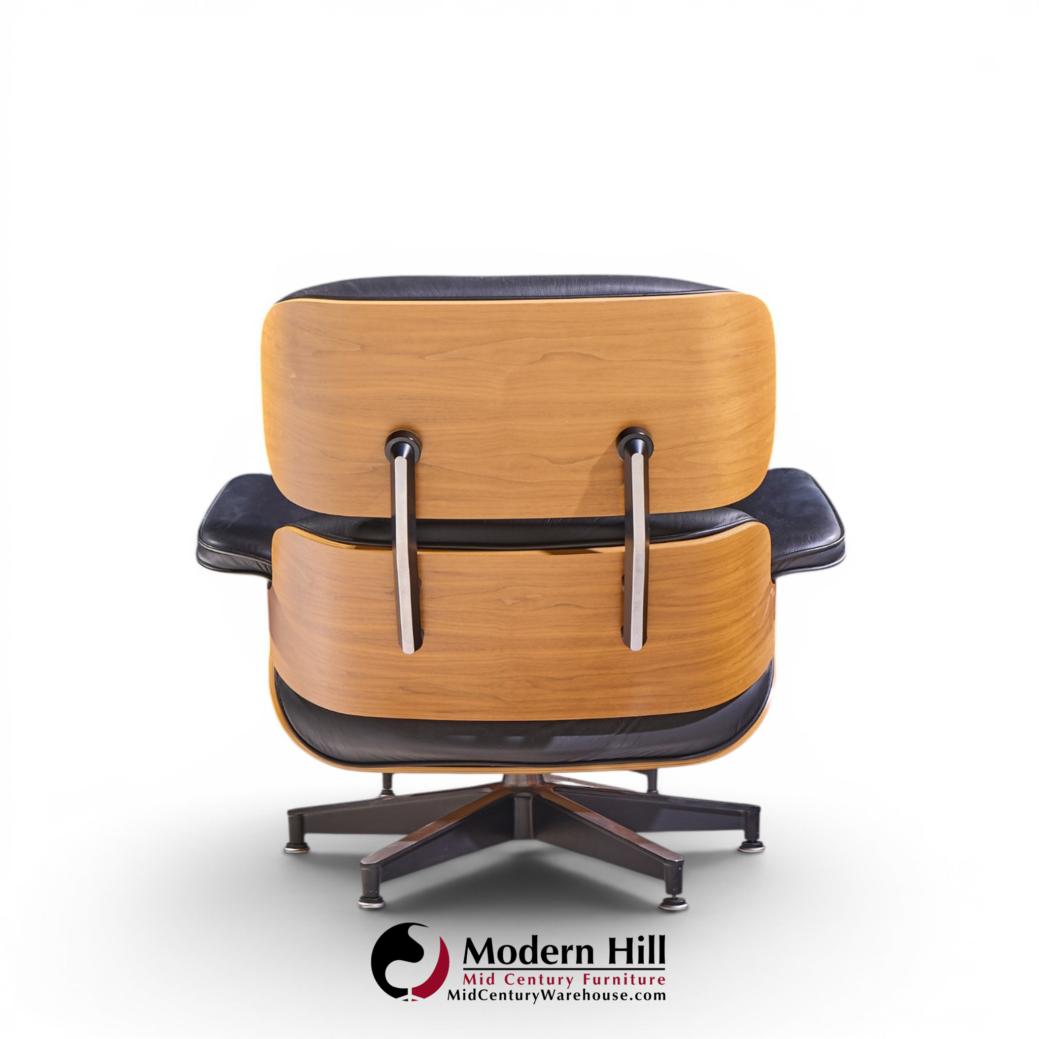 Charles and Ray Eames for Herman Miller Mid Century Eames Walnut Lounge Chairs - Pair with Ottoman