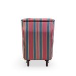 Edward Wormley for Dunbar Janus Mid Century Wingback Mahogany Lounge Chair and Ottoman