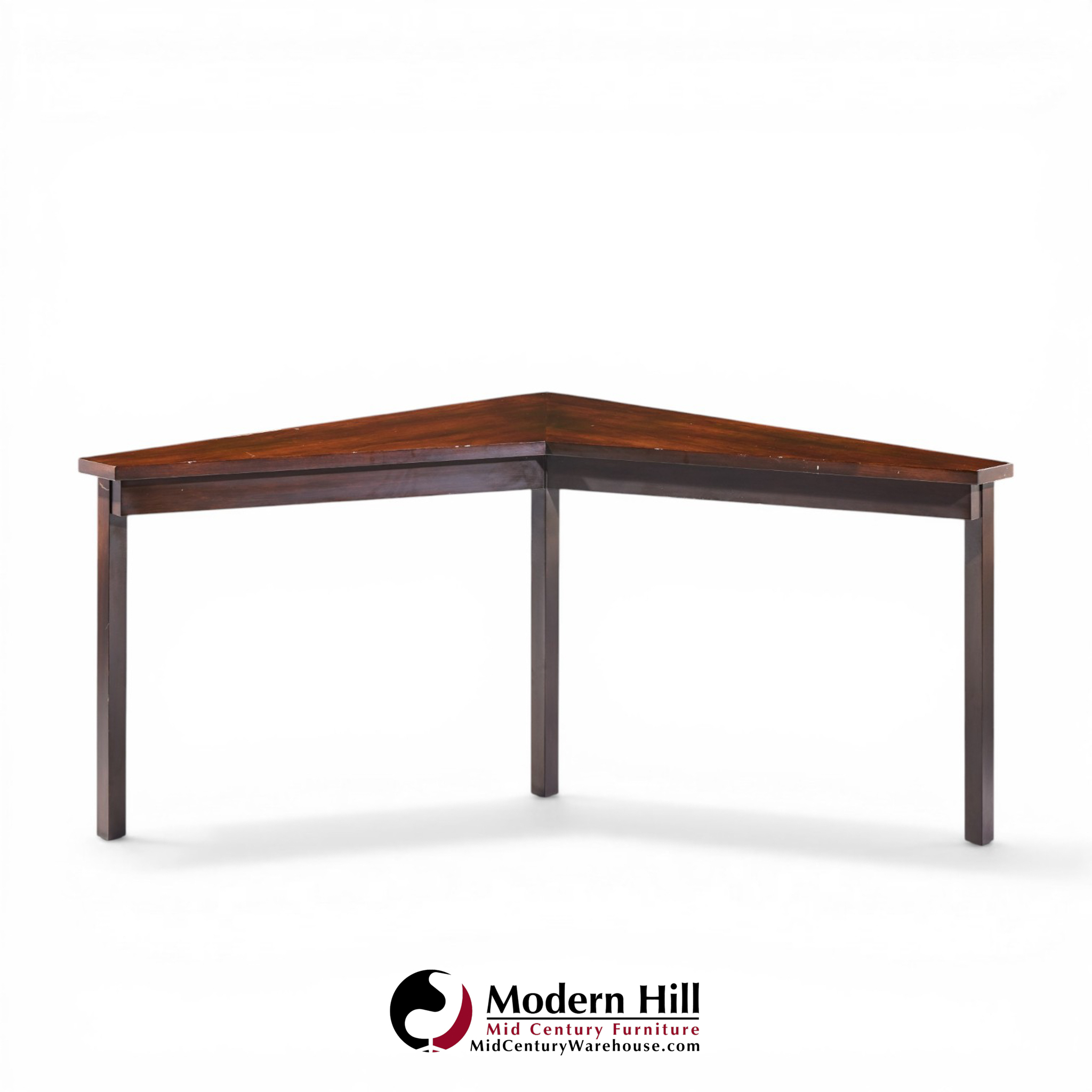 Edward Wormley for Dunbar Mid Century Mahogany Janus Sofa Corner Table