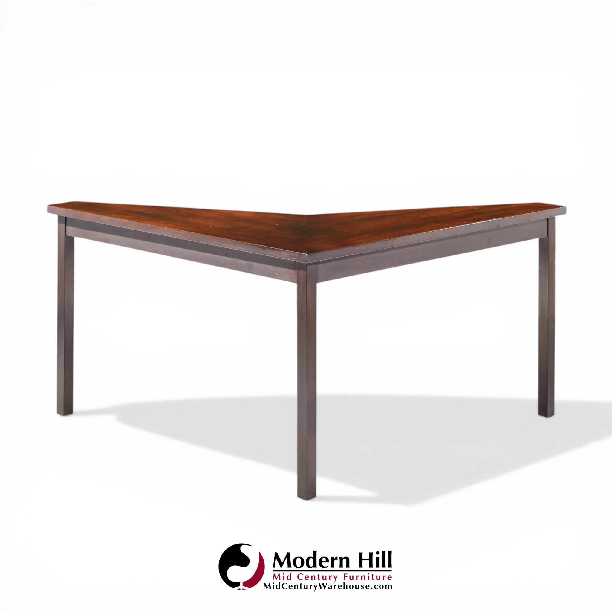 Edward Wormley for Dunbar Mid Century Mahogany Janus Sofa Corner Table