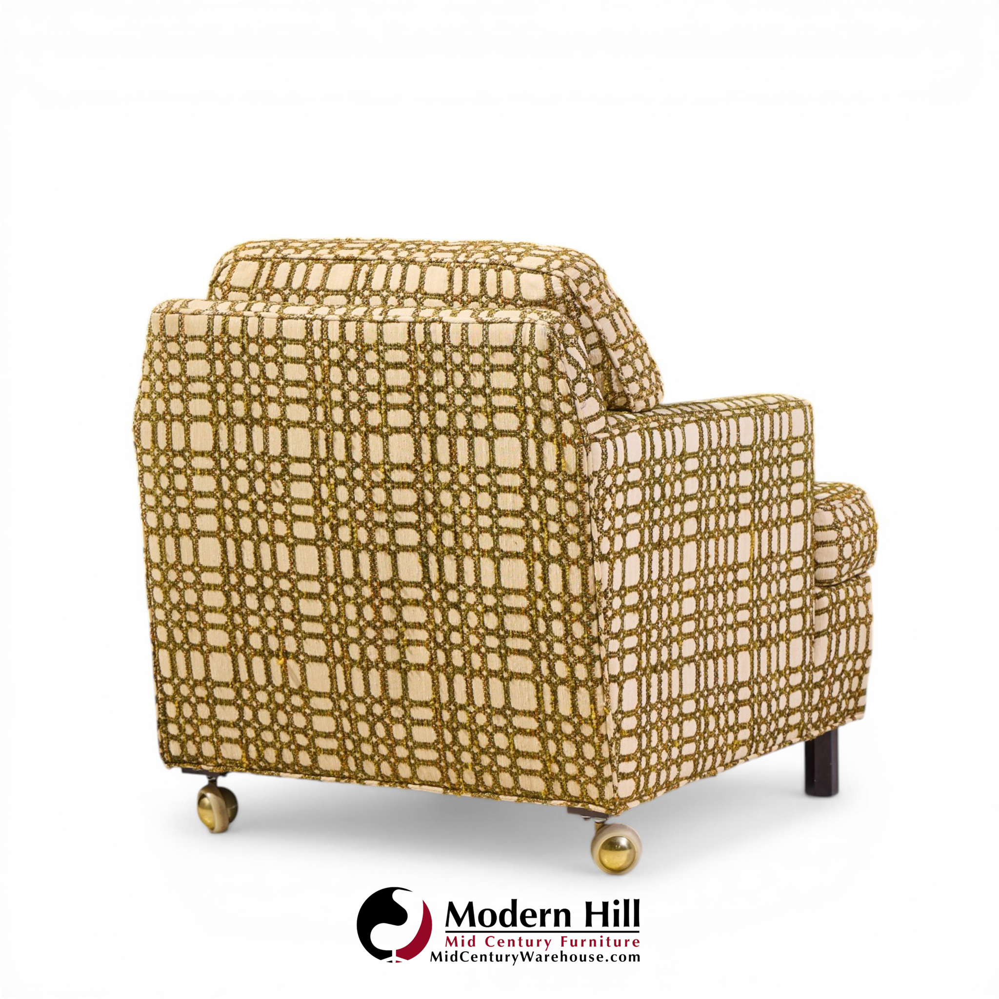 Edward Wormley for Dunbar Mid Century Mahogany Lounge Chairs - Pair