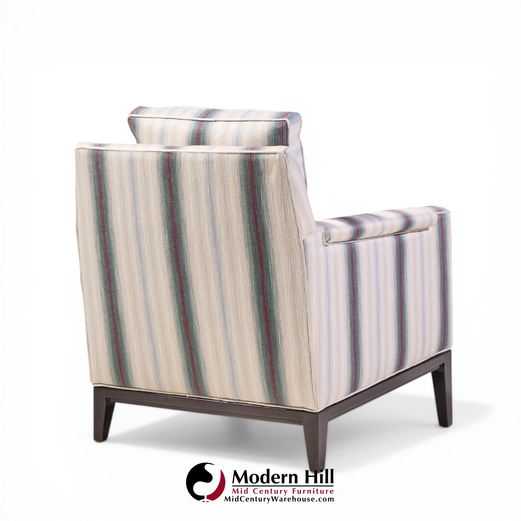 Edward Wormley for Dunbar Mid Century Mahogany Lounge Chairs - Pair