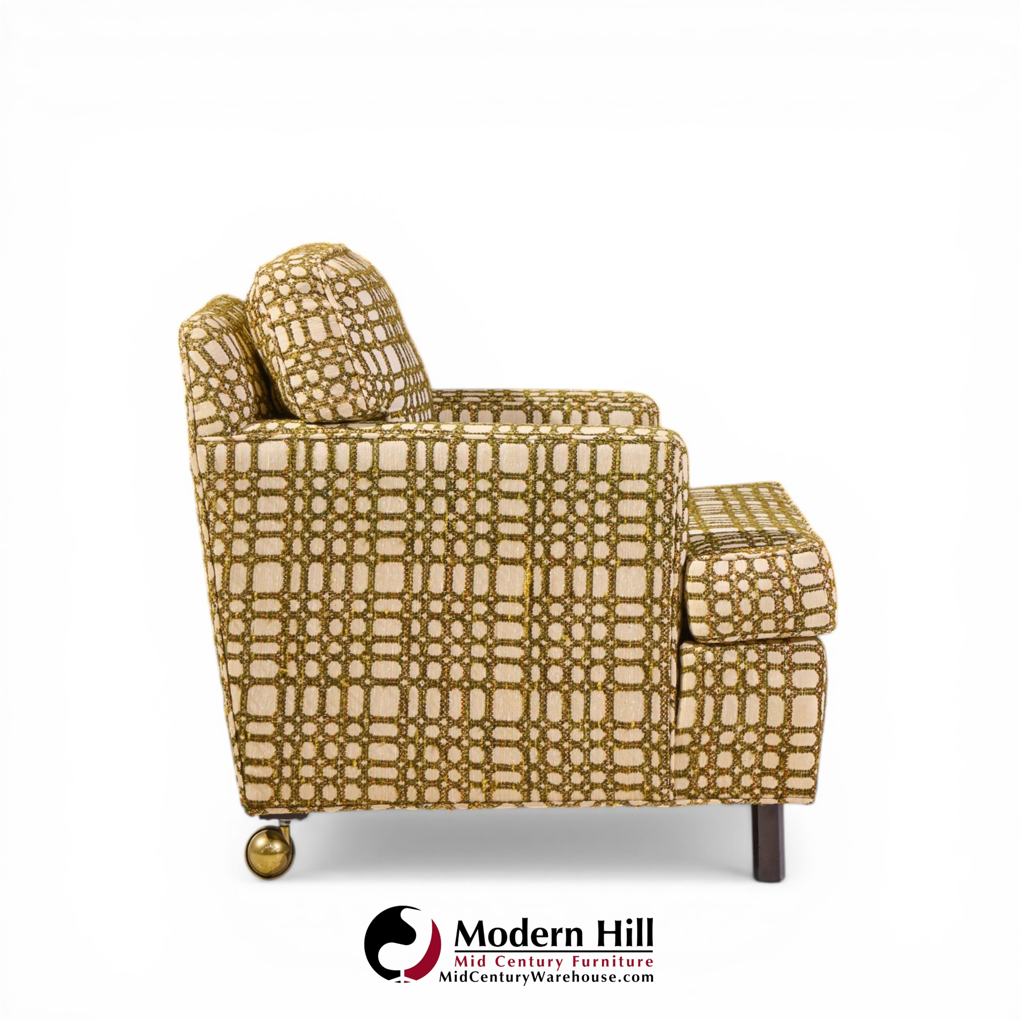 Edward Wormley for Dunbar Mid Century Mahogany Lounge Chairs - Pair