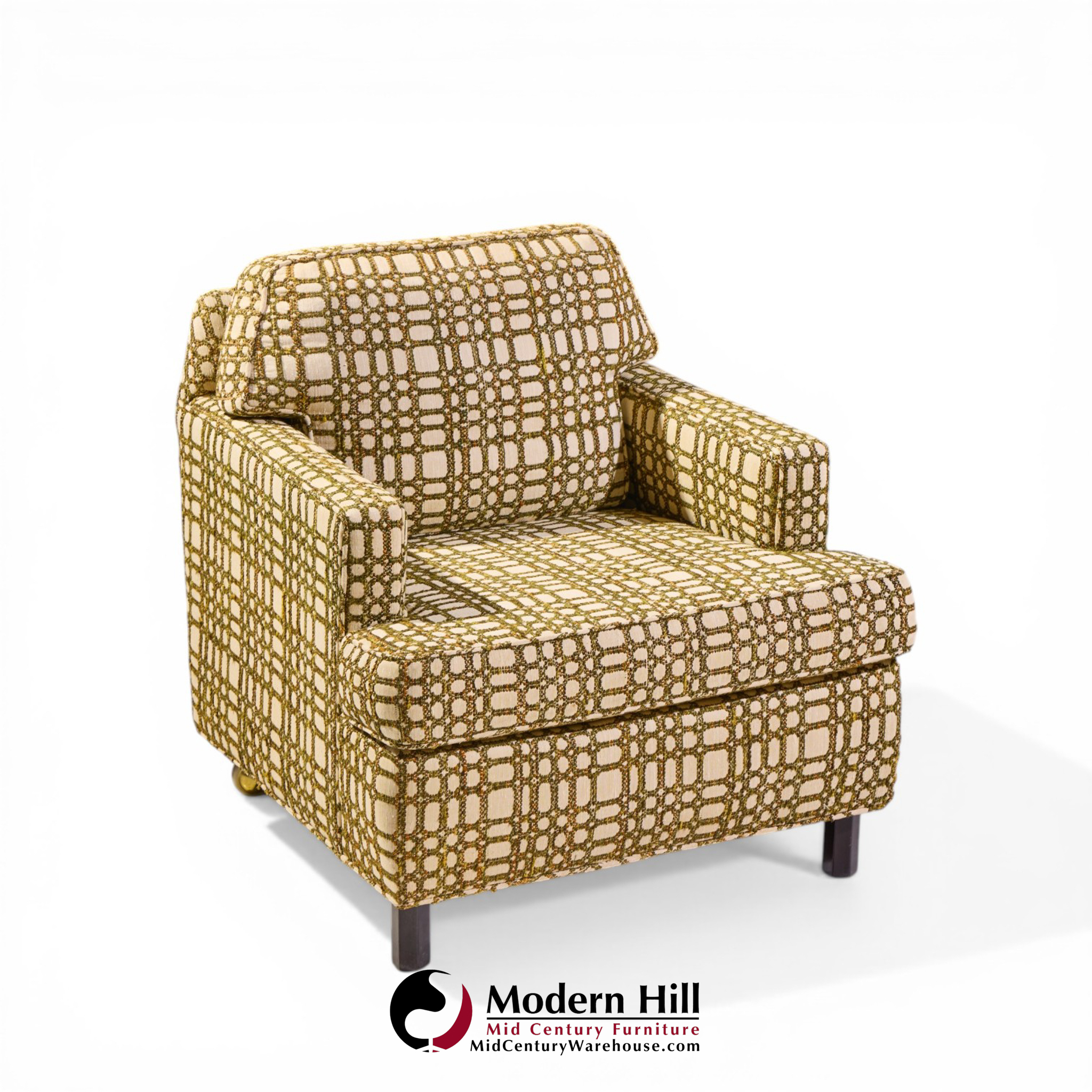 Edward Wormley for Dunbar Mid Century Mahogany Lounge Chairs - Pair