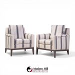 Edward Wormley for Dunbar Mid Century Mahogany Lounge Chairs - Pair