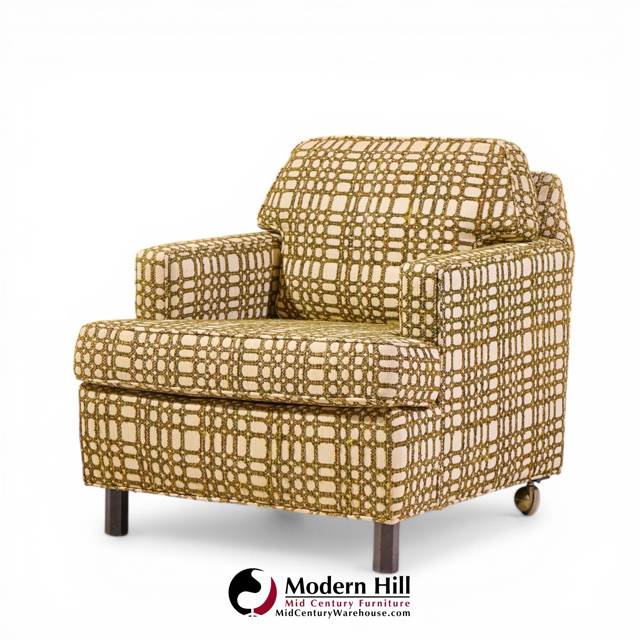 Edward Wormley for Dunbar Mid Century Mahogany Lounge Chairs - Pair