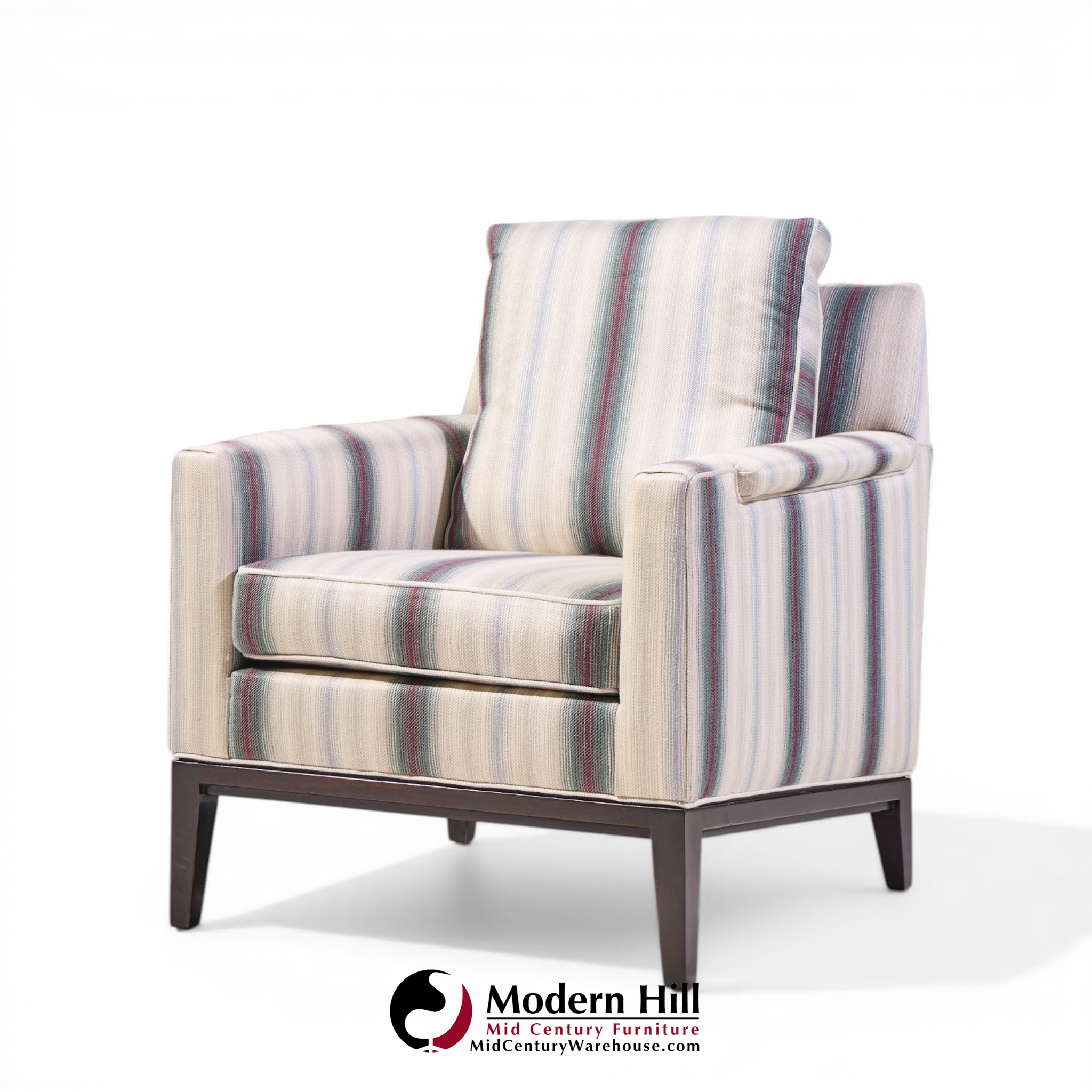 Edward Wormley for Dunbar Mid Century Mahogany Lounge Chairs - Pair