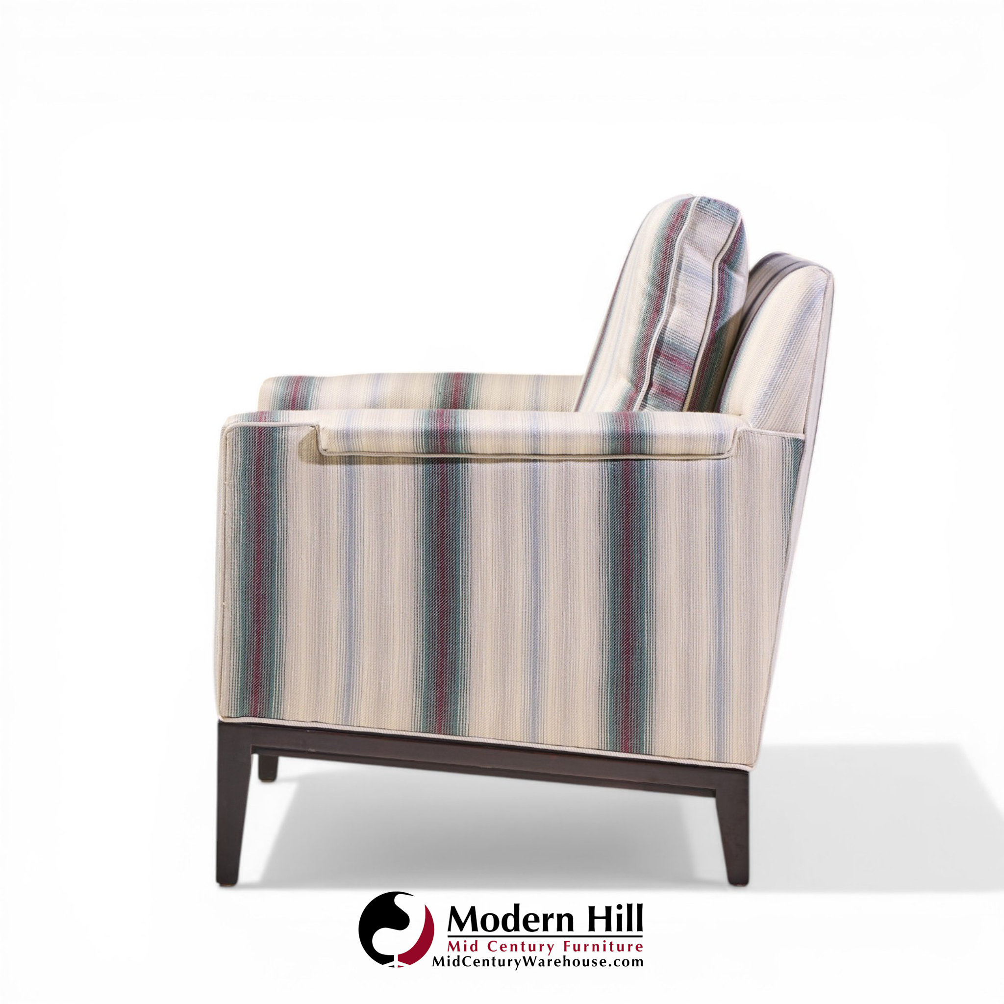 Edward Wormley for Dunbar Mid Century Mahogany Lounge Chairs - Pair