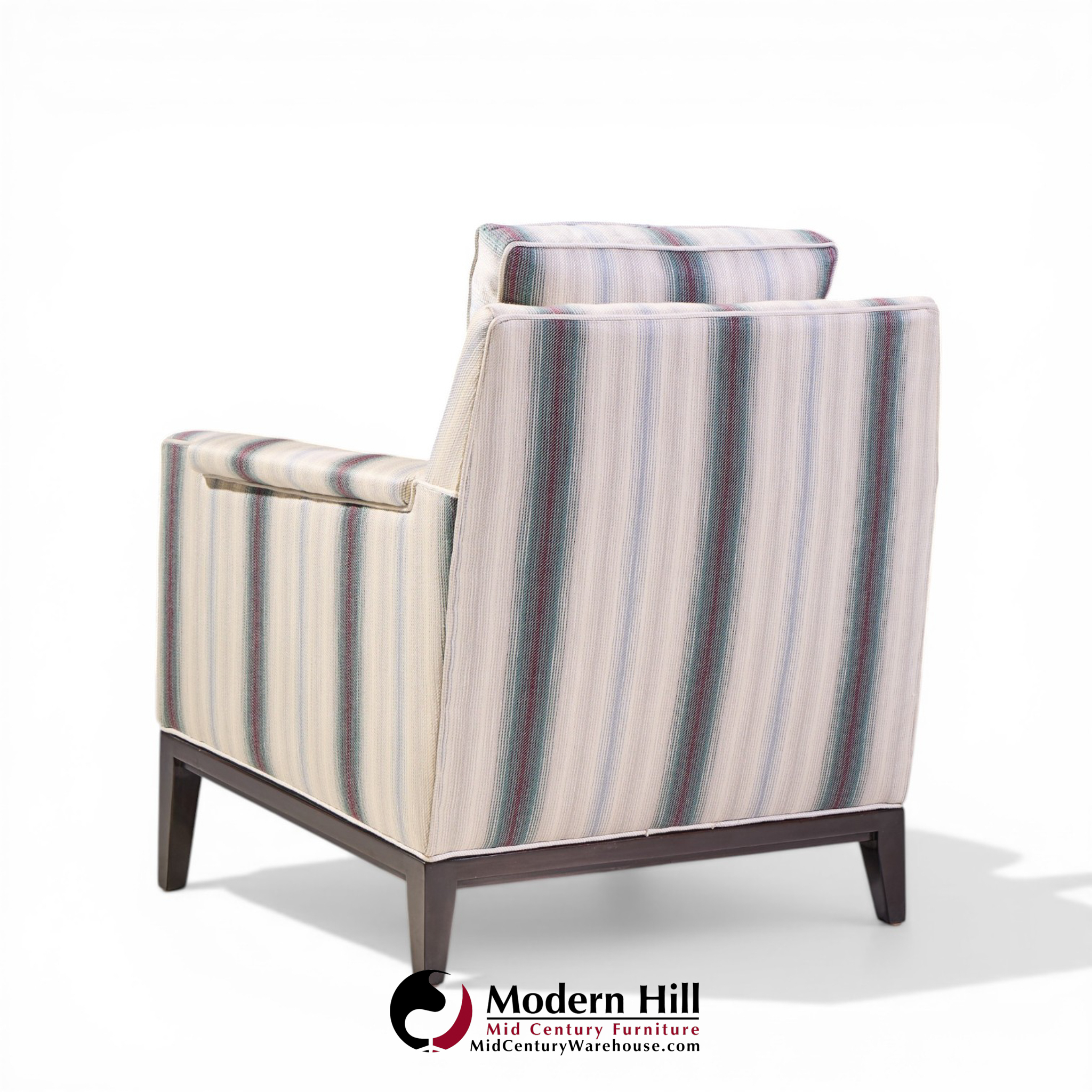 Edward Wormley for Dunbar Mid Century Mahogany Lounge Chairs - Pair