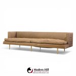 Edward Wormley for Dunbar Model 4907a Mid Century Brass Leg Sofa