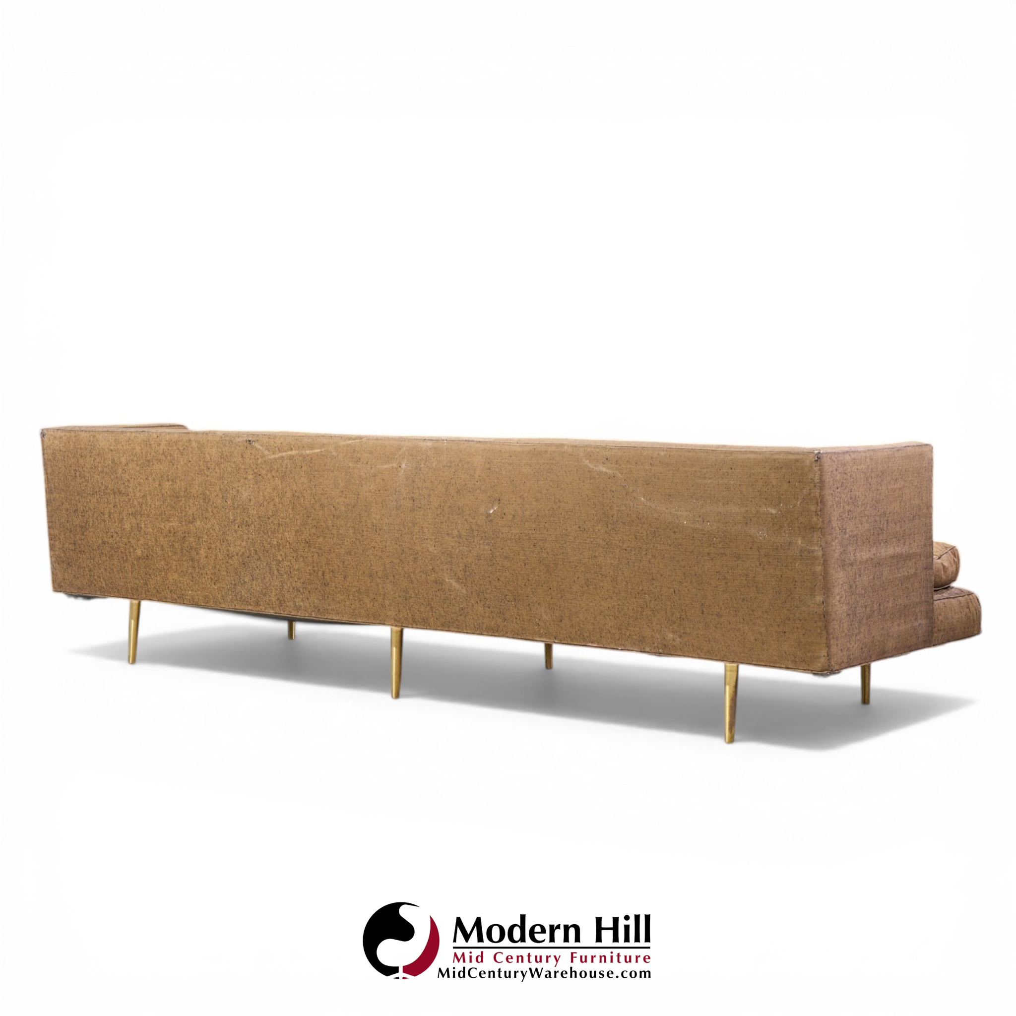 Edward Wormley for Dunbar Model 4907a Mid Century Brass Leg Sofa