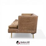 Edward Wormley for Dunbar Model 4907a Mid Century Brass Leg Sofa