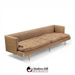 Edward Wormley for Dunbar Model 4907a Mid Century Brass Leg Sofa