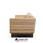 Edward Wormley for Dunbar Model 5485a Mid Century Mahogany Angle Arm Sofa