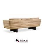 Edward Wormley for Dunbar Model 5485a Mid Century Mahogany Angle Arm Sofa