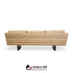 Edward Wormley for Dunbar Model 5485a Mid Century Mahogany Angle Arm Sofa