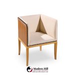 eliel saarinen for arkitektura saarinen house mid century maple arm lounge chairs - pair