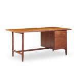 Florence Knoll Mid Century Walnut Executive Desk