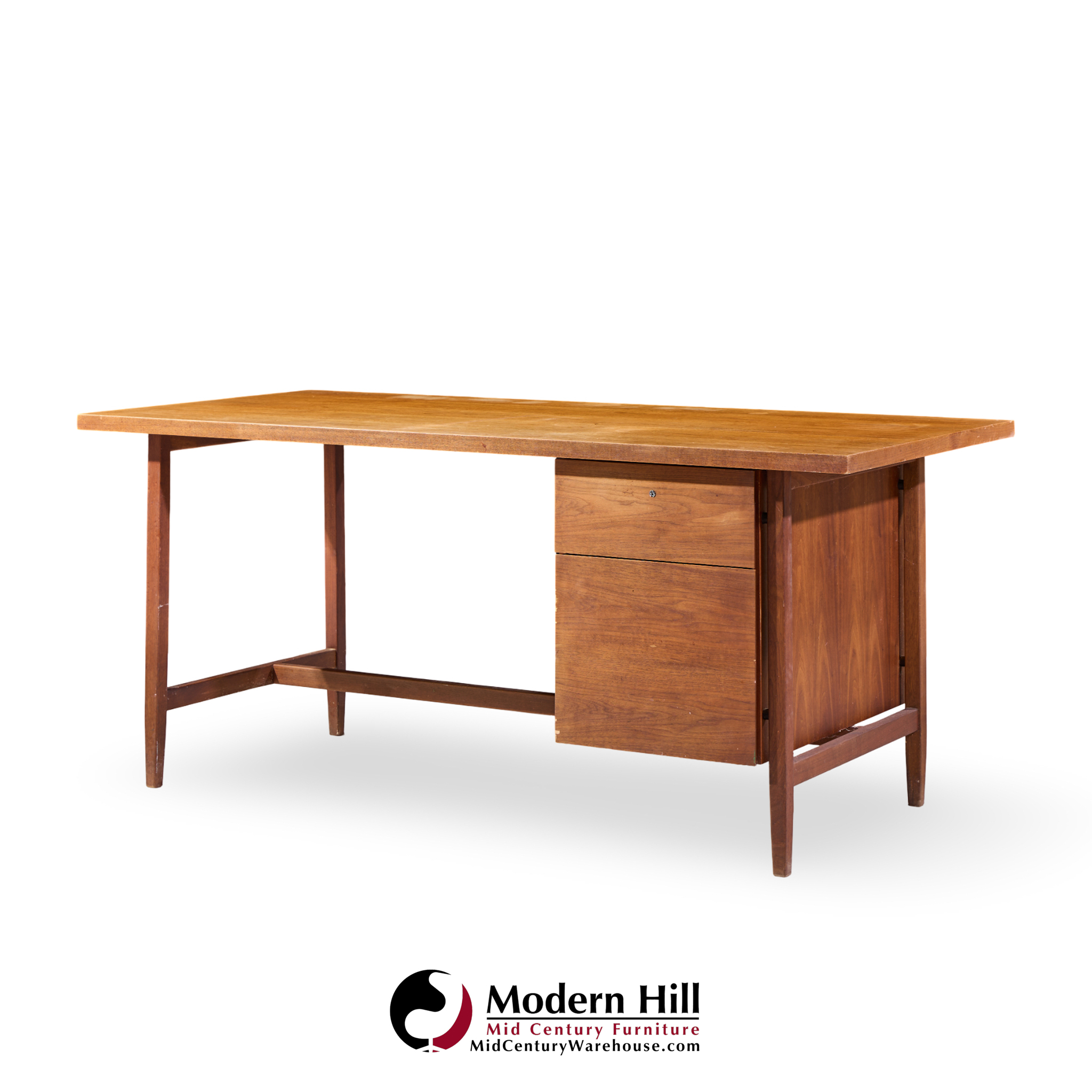 Florence Knoll Mid Century Walnut Executive Desk