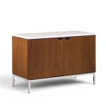 Florence Knoll Mid Century Walnut and Marble Credenza