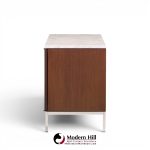 Florence Knoll Mid Century Walnut and Marble Credenza