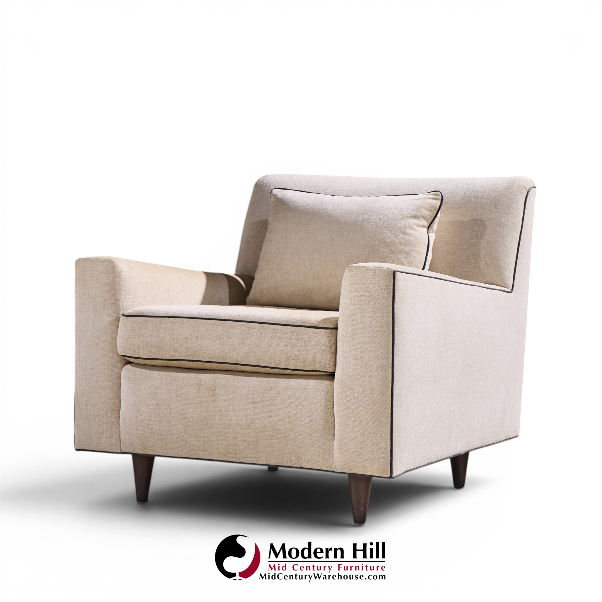 Florence Knoll Model 25 Mid Century Walnut Lounge Chair