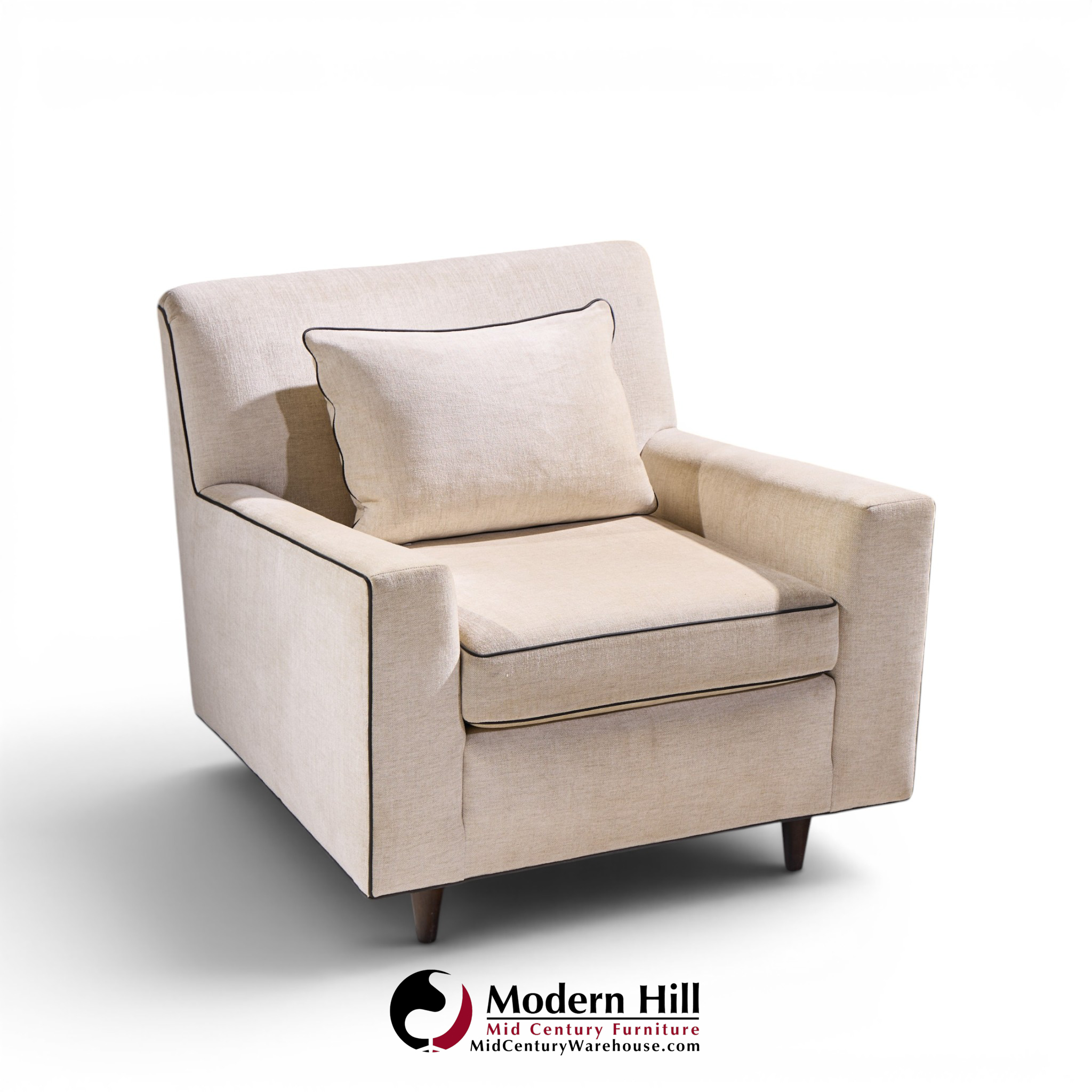 Florence Knoll Model 25 Mid Century Walnut Lounge Chair