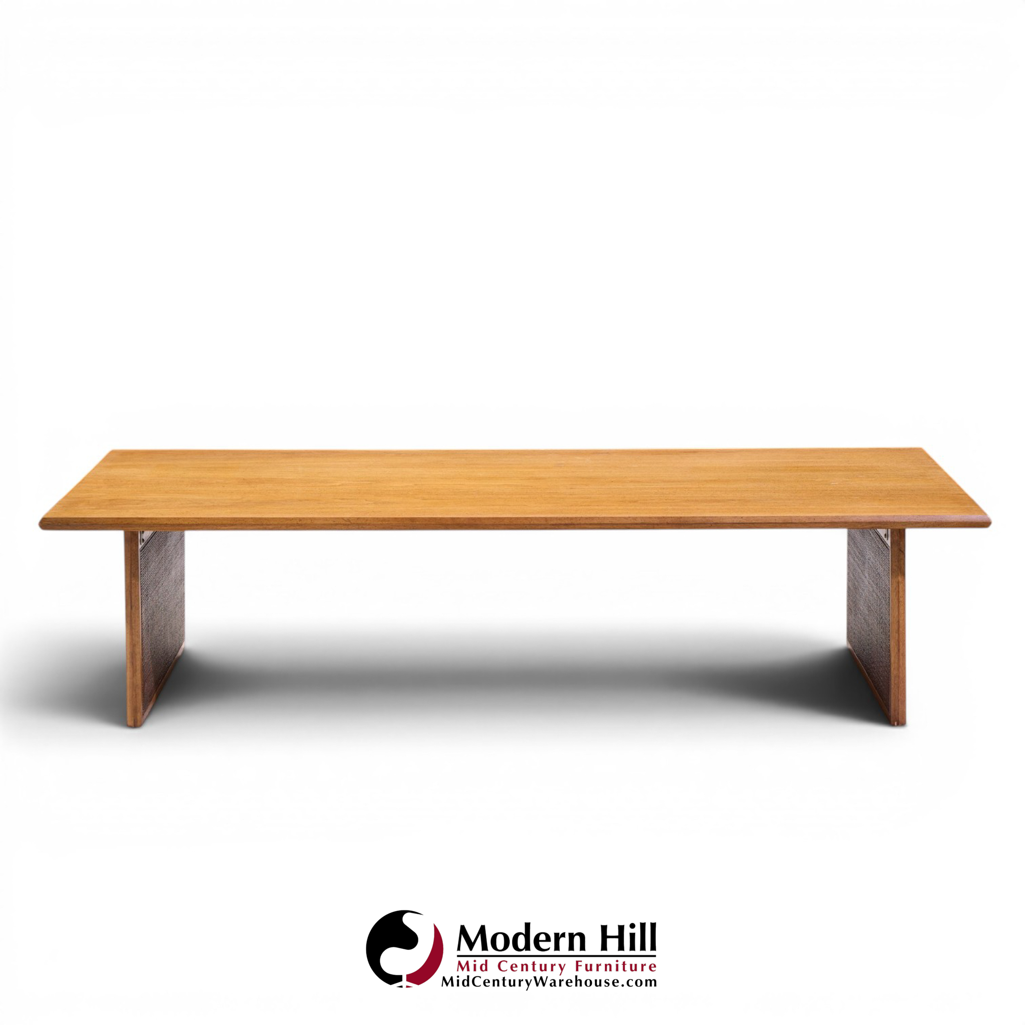 Founders Mid Century Walnut and Cane Coffee Table