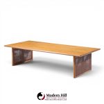 Founders Mid Century Walnut and Cane Coffee Table