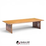 Founders Mid Century Walnut and Cane Coffee Table