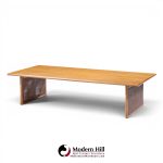 Founders Mid Century Walnut and Cane Coffee Table
