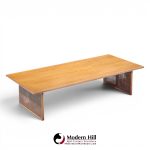 Founders Mid Century Walnut and Cane Coffee Table