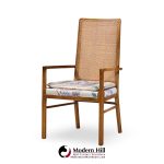 Founders Style Mid Century Oak and Cane Dining Chairs - Set of 6