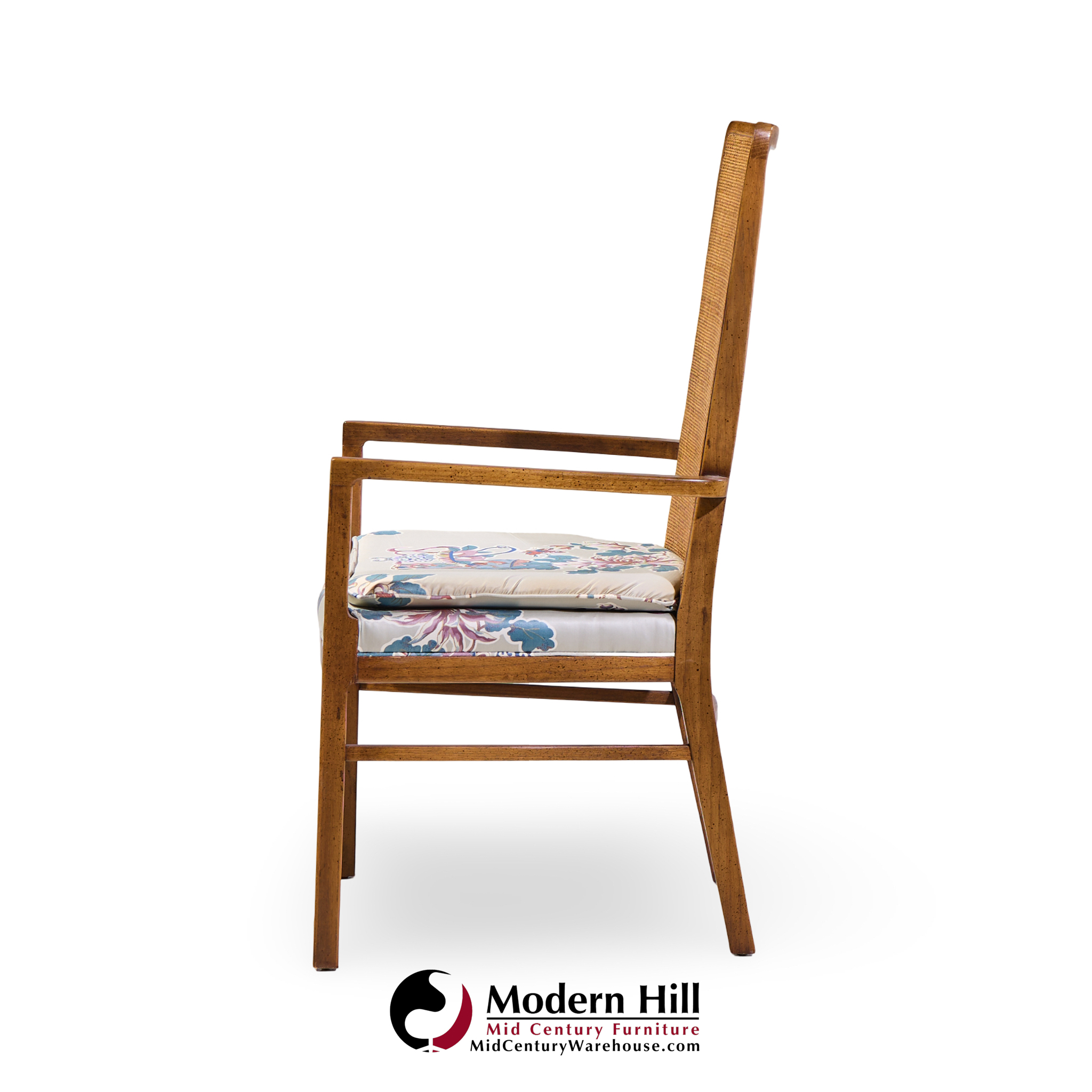 Founders Style Mid Century Oak and Cane Dining Chairs - Set of 6