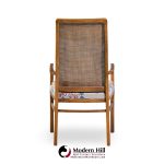 Founders Style Mid Century Oak and Cane Dining Chairs - Set of 6