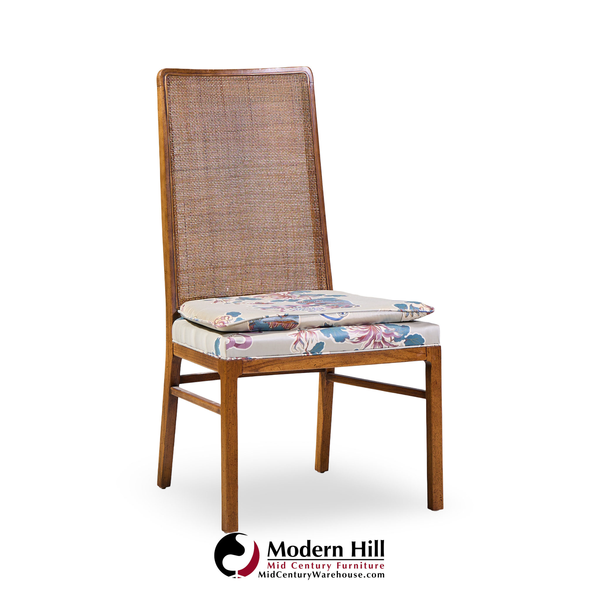 Founders Style Mid Century Oak and Cane Dining Chairs - Set of 6