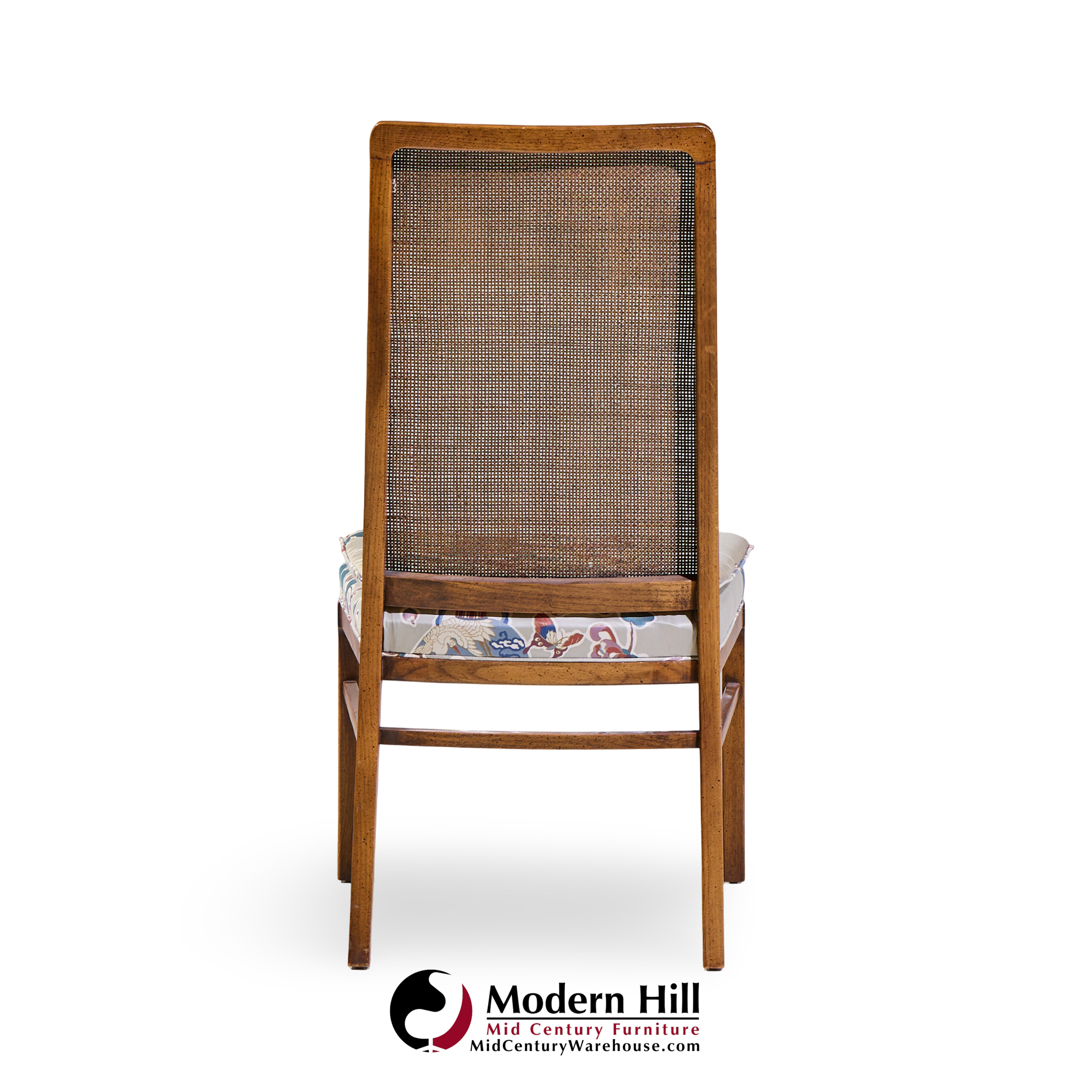 Founders Style Mid Century Oak and Cane Dining Chairs - Set of 6